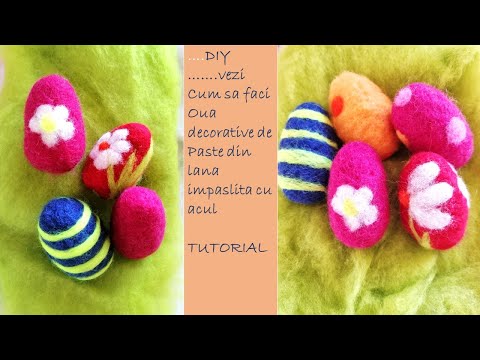 Ouă decorative lânoase